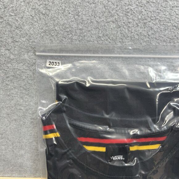 Vans Sunflower Stripe T-Shirt Womens Large Black Red Yel Embroidered VN0A4PPNKCZ - Picture 15 of 15